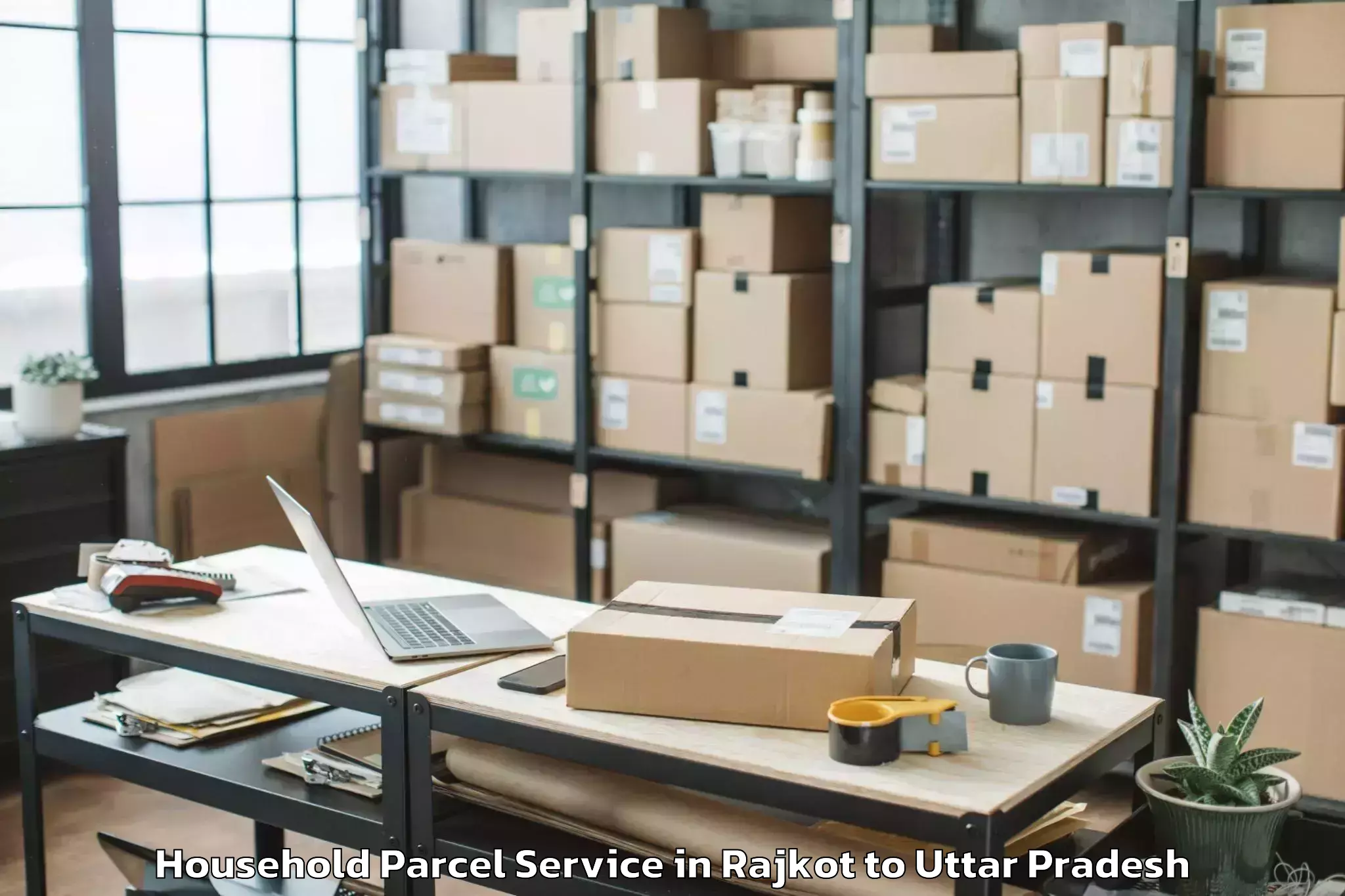 Book Your Rajkot to Konch Household Parcel Today